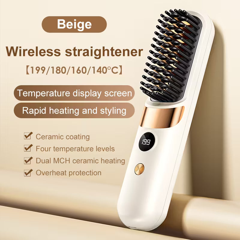 USB Charging Straight Hair Comb