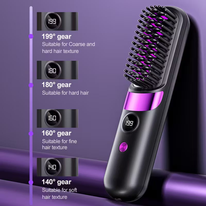 USB Charging Straight Hair Comb