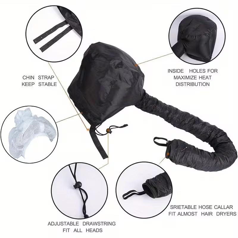 Adjustable Net Plopping Cap for Drying Curly Hair