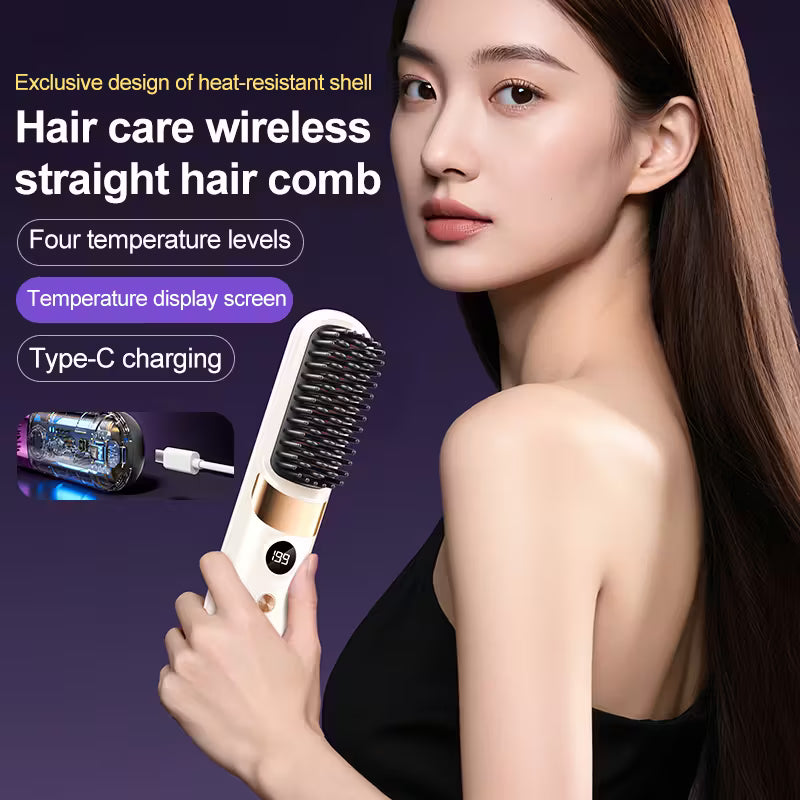 USB Charging Straight Hair Comb