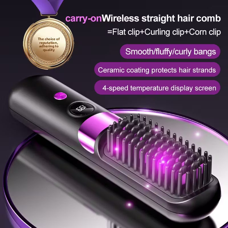USB Charging Straight Hair Comb